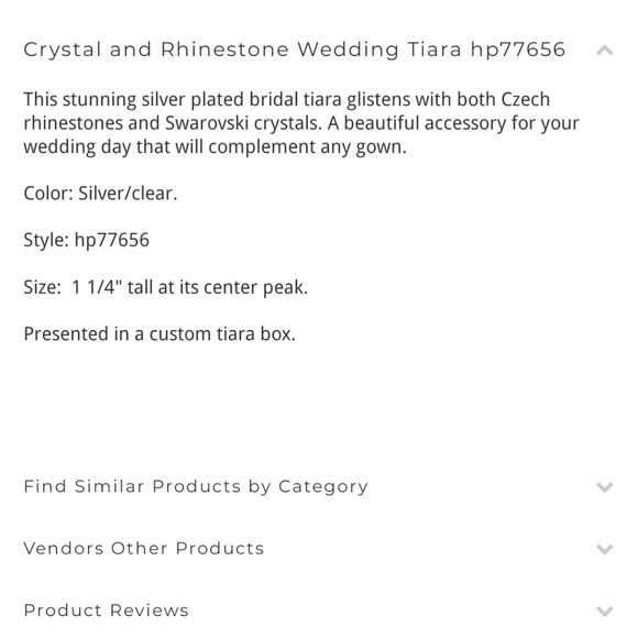 Crystal & Rhinestone Tiara - Picture 8 of 8